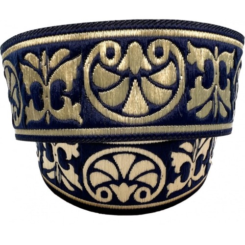 Taśma żakardowa - 35058 - granatowa - 3,5cm