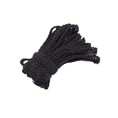 Taśma ozdobna - SR 034 - czarna, 1,5cm