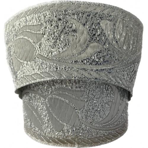 Taśma żakardowa - 50090 - metalizowana srebrna - 5cm