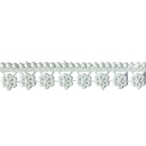 Koronka gipiurowa, gipiura - G415 - biała śmietankowa - 2 cm