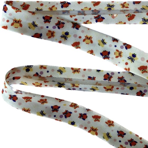 Lamówka bawełniana - sowy 336 - 2 cm