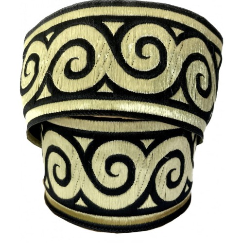 Taśma żakardowa - 50061 - czarno złota - 5cm