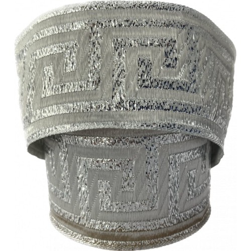 Taśma żakardowa - 50062 - metalizowana srebrna - 5cm