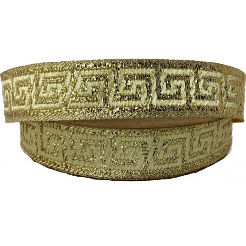 Taśma żakardowa - 16062 - metalizowana złota - 1,5cm