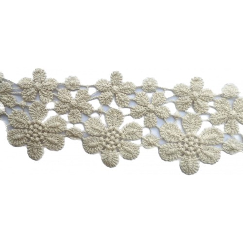 Gipiura bawełniana - CG-24 - naturalna - 6,5 cm