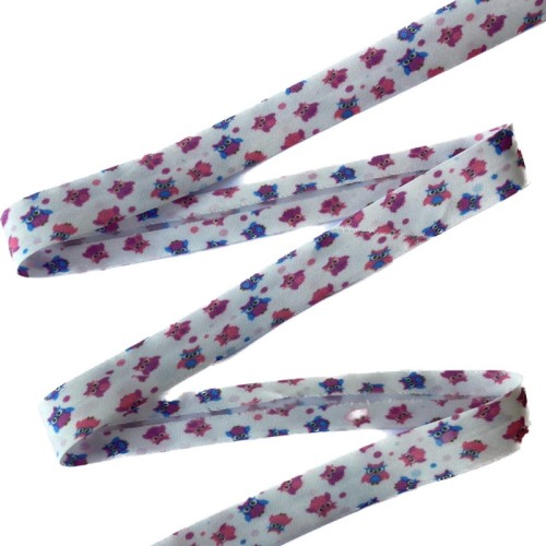 Lamówka bawełniana - sowy 334 - 2 cm