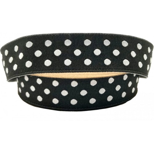 Taśma żakardowa - 20750 - czarna - 2 cm