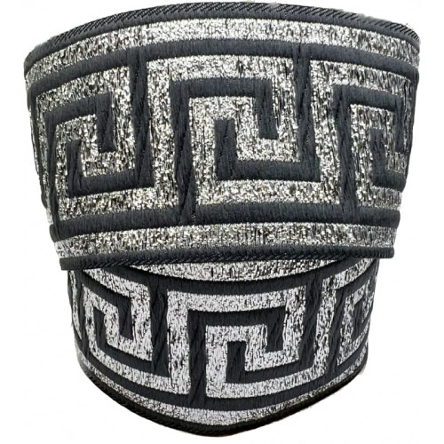 Taśma żakardowa - 50062 - szaro srebrna metalizowana - 5cm