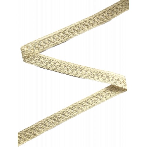 Taśma ozdobna bawełniana - kremowa - 2,2 cm