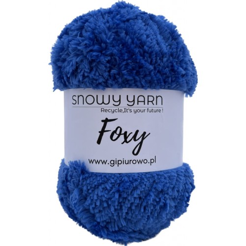 Puszysta włóczka Foxy - szafirowa 934 - 100 m
