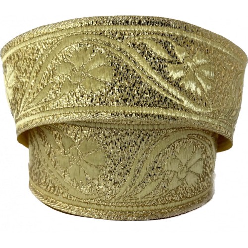 Taśma żakardowa - 35070 - metalizowana złota - 3,5cm