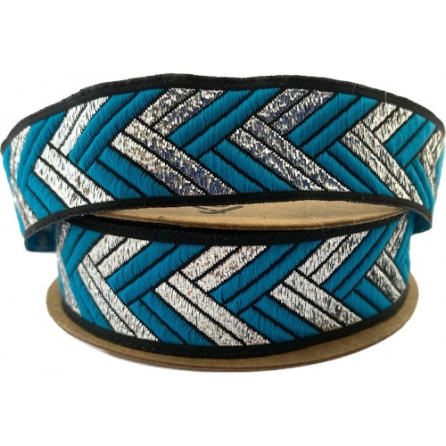 Taśma żakardowa, taśma ozdobna - 22133 v2 - 2,2cm