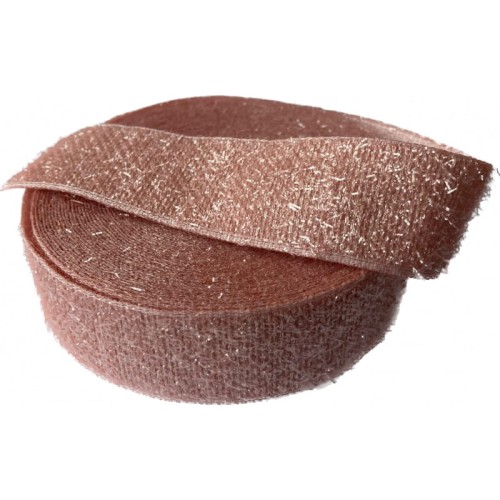 Taśma ozdobna połyskliwa - 20319 v3 - brudny róż - 2 cm