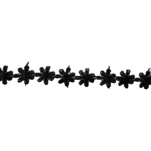 Gipiura, margerytki - 1140 - czarna - 1,3 cm