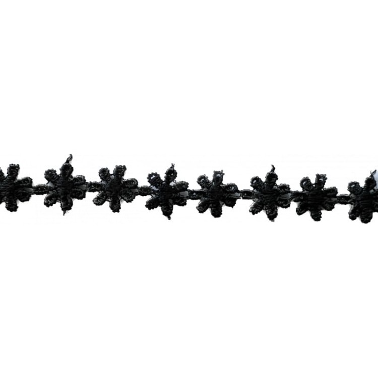 Gipiura, margerytki - 1140 - czarna - 1,3 cm