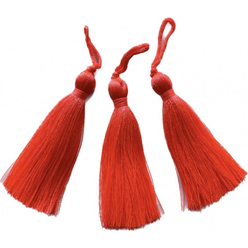 Chwost z zawieszką - neonowy róż N46 - 7 cm