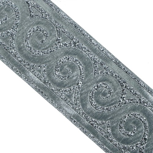 Taśma żakardowa - 50061 - metalizowana srebrna - 5cm