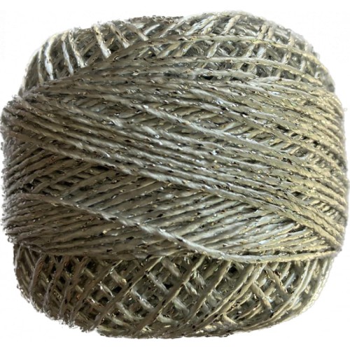 Kordonek, sznurek - 20 gram/70mb - jasny popiel + srebro 32 - 1mm