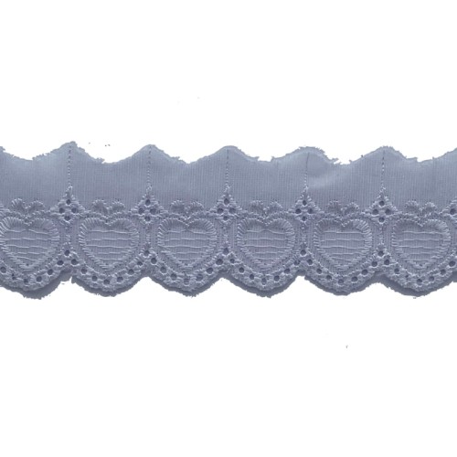 Haft na batyście - 115 - biały - 4cm