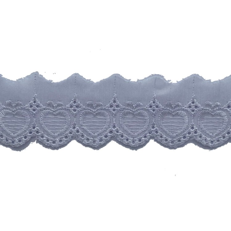 Haft na batyście - 115 - biały - 4cm