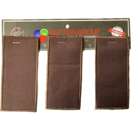 Łatki, naprasowanki prostokątne brązowe