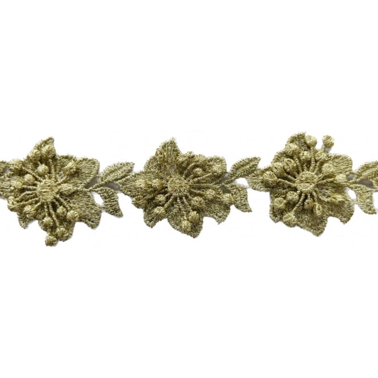 Gipiura 3D aplikacja - SD1625 - beż/złoto - 4,5 cm