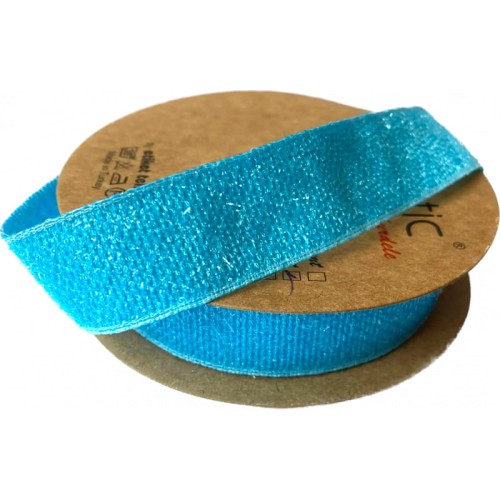 Taśma ozdobna połyskliwa - 20319 v5 - niebieski - 2 cm