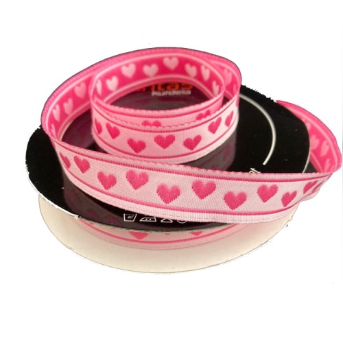 Taśma żakardowa - 11035 różowa - 1,1cm