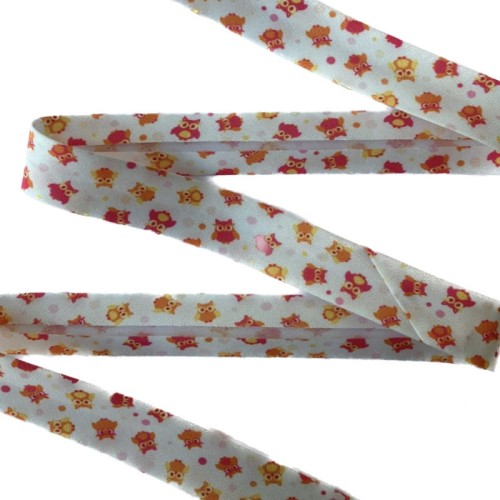 Lamówka bawełniana - sowy 333 - 2 cm