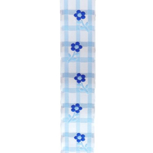 Taśma żakardowa - 35016- błękitna - 3,5 cm