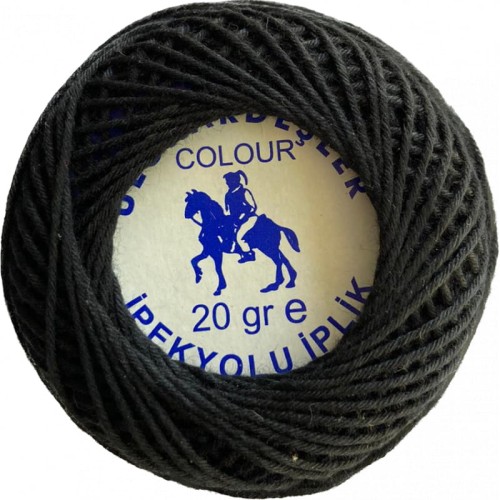 Kordonek, sznurek - 20 gram/70mb - czarny 24 - 1mm