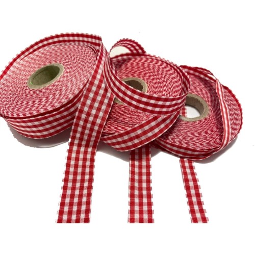 Taśma żakardowa - 20650 - czerwona - 2 cm