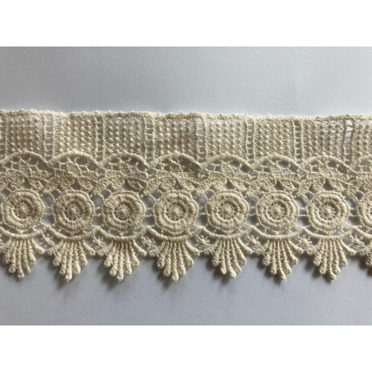 Gipiura bawełniana - 25 - naturalna - 9cm, koronka bawełniana