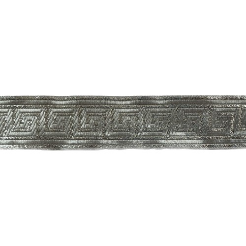 Taśma żakardowa - 35062 - metalizowana srebrna - 3,5cm