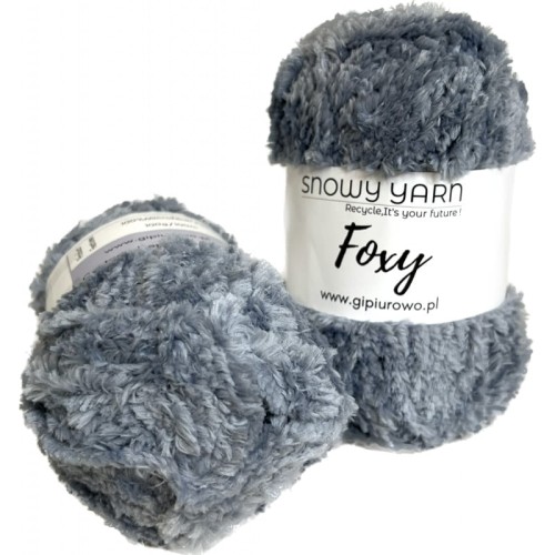 Puszysta włóczka Foxy - popielata 933 - 100 m