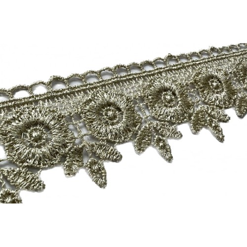 Gipiura - S06850772 - beż/złoto - 4 cm