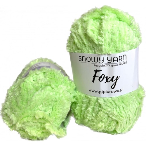 Puszysta włóczka Foxy - zielona 937 - 100 m