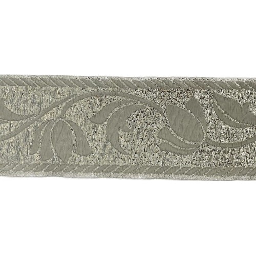 Taśma żakardowa - 50090 - metalizowana srebrna - 5cm