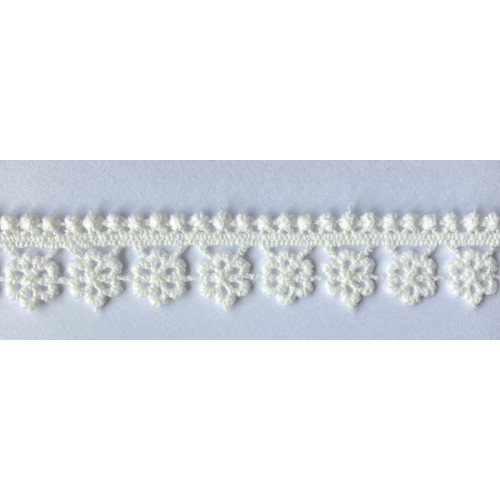Koronka gipiurowa, gipiura - G415 - biała śmietankowa - 2 cm