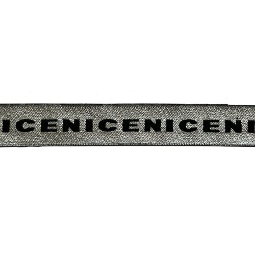 Taśma żakardowa - nice - srebrna - 2 cm