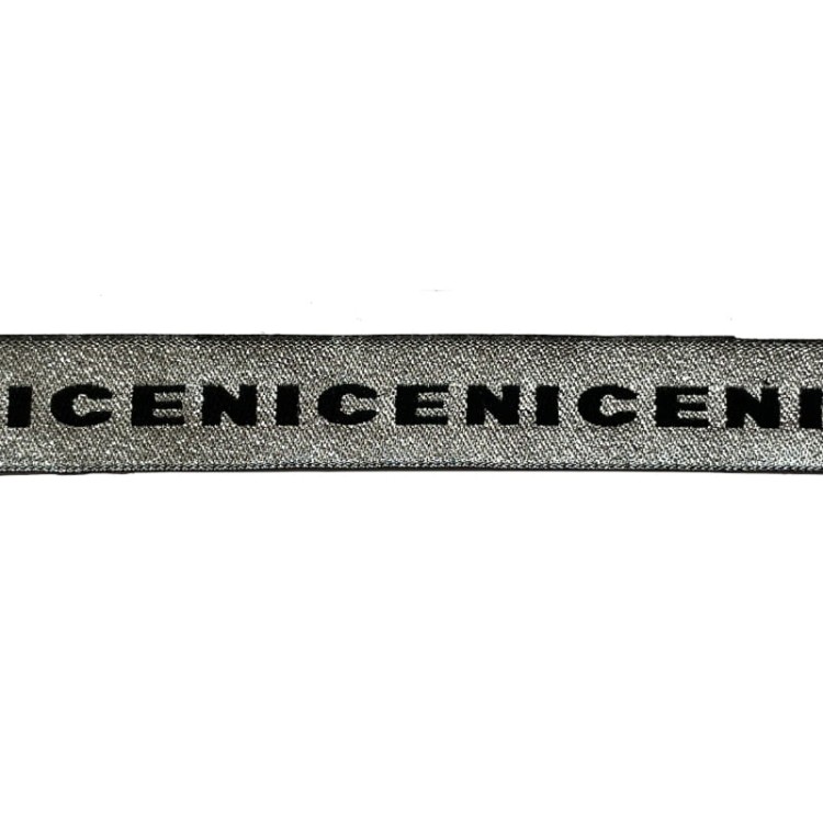 Taśma żakardowa - nice - srebrna - 2 cm