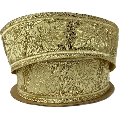 Taśma żakardowa - 35086 - metalizowana złota - 3,5cm
