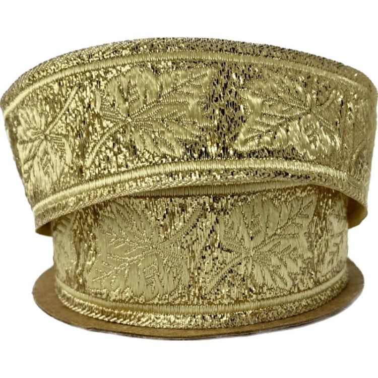 Taśma żakardowa - 35086 - metalizowana złota - 3,5cm