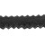 Promocja-Końcówka- 0,60 mb - Haft na batyście - 301 - czarny - 5cm - II gatunek