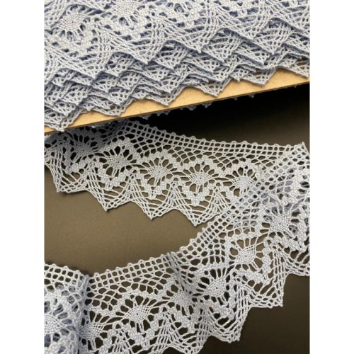 Koronka niebieska 50 niebieska (baby blue), 6,5 cm