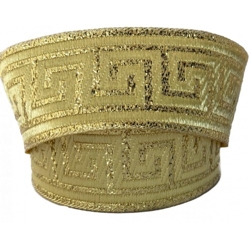 Taśma żakardowa - 35062 - metalizowana złota - 3,5cm