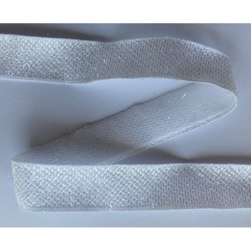 Taśma ozdobna połyskliwa - 20319 v1 - biały - 2 cm