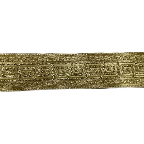 Taśma żakardowa - 35060 - metalizowana złota - 3,5cm