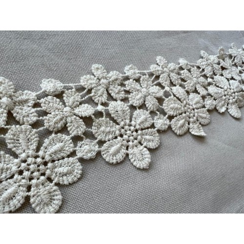 Gipiura bawełniana - CG-24 - naturalna - 6,5 cm