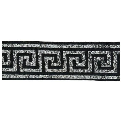 Taśma żakardowa - 50062 - szaro srebrna metalizowana - 5cm